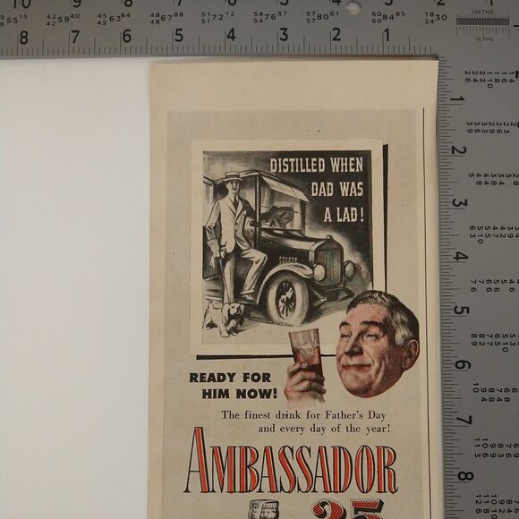 Ambassador‎ 25 Year Old Blended Scotch Whisky - 1950 Vtg PRINT AD Ephemera - Picture 4 of 8